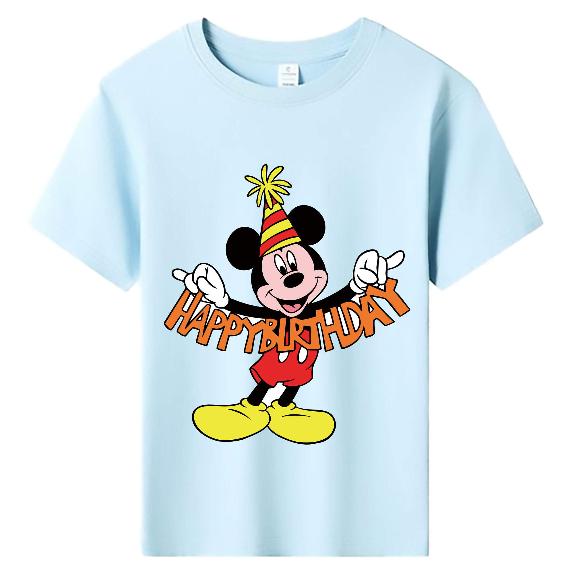 ミッキーマウス Mickey Mouse 綿100％キッズTシャツ（フロントプリント）